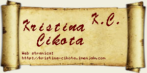Kristina Cikota vizit kartica